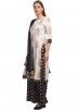 White Foil Printed Readymade Palazzo Suit