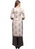 White Foil Printed Readymade Palazzo Suit