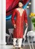 Indian Dress for Man: Buy Readymade Red Art Silk Kurta Pajama Online in USA
