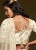 Bridesmaid White Embroidered Silk Lehenga Choli
