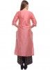 Pink Woven Straight Cut Readymade Palazzo Suit