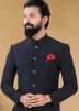 Readymade Black Bandhgala Jodhpuri Suit For Men