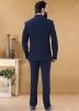 Readymade Blue Overlapped Bandhgala Jodhpuri Suit