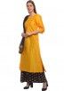 Yellow Woven Readymade Palazzo Suit