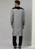 Readymade Grey Plain Pathani Suit In Satin
