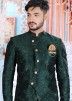 Readymade Green Embroidered Bandhgala Jodhpuri Suit