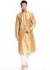 Indian Dress for Man: Buy Readymade Gold Art Silk Kurta Pajama Online