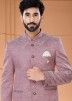 Readymade Pink Woven Bandhgala Jodhpuri Suit