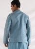Blue Thread Embroidered Designer Nehru Jacket