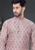 Multicolor Silk Kurta Pajama In Digital Print