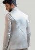 Grey Mens Kurta Pajama Set & Nehru Jacket