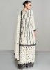 White Readymade Embroidered Suit Set