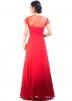 Red Georgette Flared Indo Western Gown 