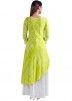 Readymade Lime Green Cotton Indo Western Dress