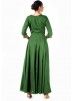 Green Embroidered Cotton Silk Maxi Dress