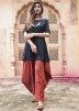 Indo Western Dress: Buy Black Indian Kurti With Printed Afghani Salwar