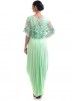 Pastel Green Dhoti Style Gown With Cape