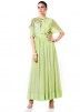 Light Green Hand Embroidered Designer Gown