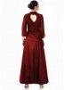Maroon Beads Embroidered Silk Gown