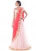 Buy Party Wear Pastel Pink & Peach Saree Style Indian Gowns Online USA