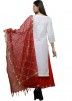 Readymade White Cotton Silk Palazzo Salwar Suit with Dupatta