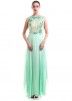 Aqua Green Hand Embroidered Georgette Gown