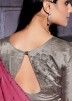Maroon Stone Embellished Saree & Blouse