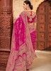 Pink Zari Woven Work Silk Saree