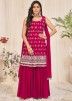 Pink Pakistani Gharara Suit In Georgette