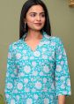 Turquoise Digital Printed Readymade Co-Ord Set 