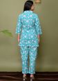 Turquoise Digital Printed Readymade Co-Ord Set 