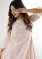 Light Peach Embroidered Kurta Set