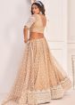 Beige Sequins Embroidered Net Lehenga Choli