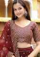 Maroon Embroidered Lehenga Choli