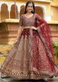 Maroon Embroidered Lehenga Choli