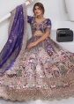 Purple Organza Lehenga Choli With Zari Highlights