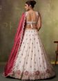 Cream Tissue Lehenga Choli With Woven Banarasi Dupatta