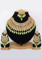 Green Heavy Bridal Kundan Necklace Set