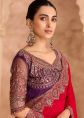 Red Georgette Saree With Statement Border