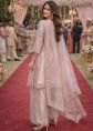 Peach Net Sharara Suit With Stone Work