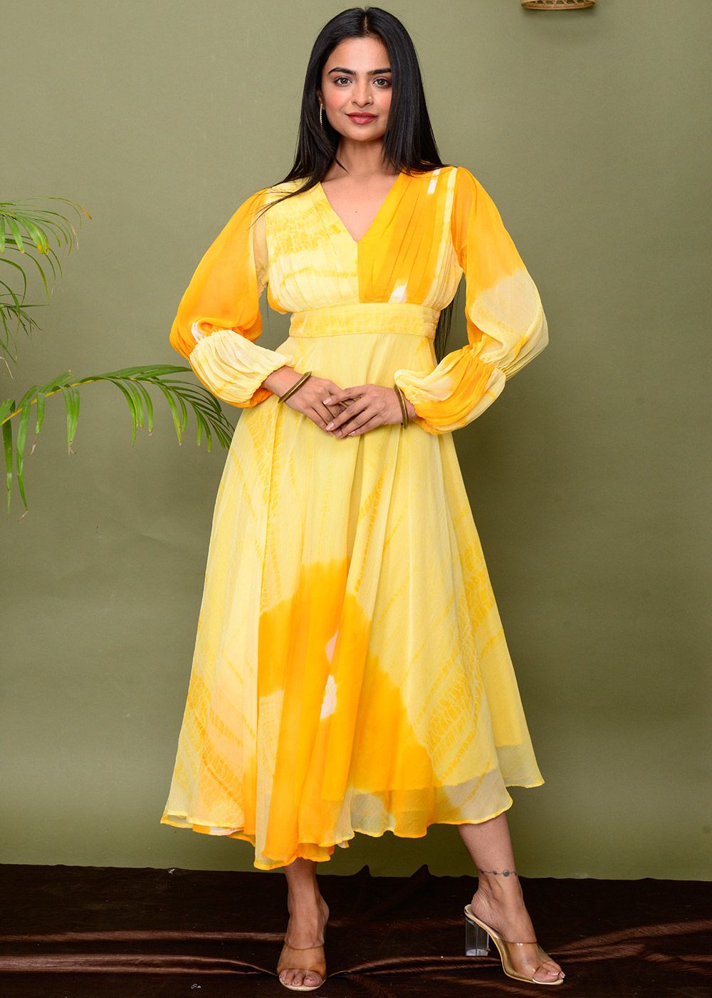 chiffon tie dye dress $260 Young Fabulous & Broke Meadow Bahama Chiffon Tie Dye Maxi Dress Size M