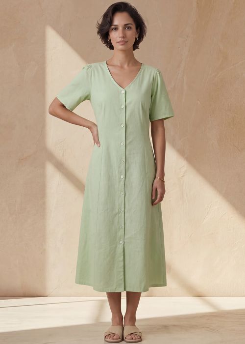 Sage Green A Line Maxi Dress