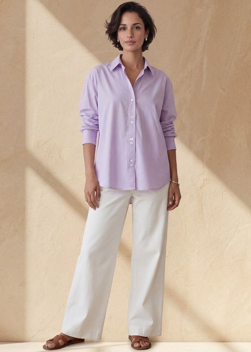 Easy Lavender Poplin Shirt 
