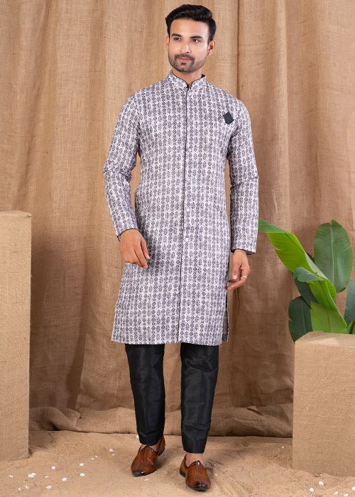Men Multicolor Printed Indo Western Sherwani