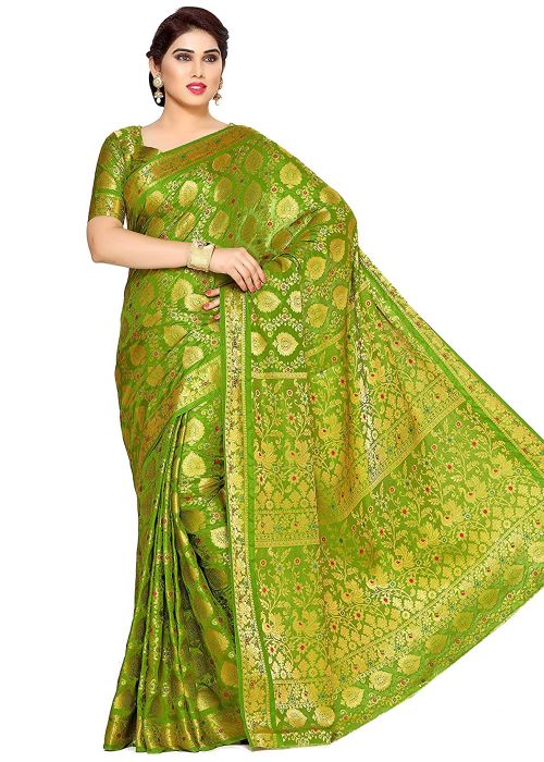 Green Zari Woven Kanjivaram Silk Saree