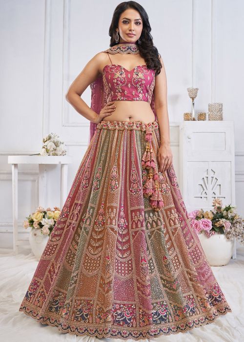 Multicolor Sequin Work Lehenga Choli