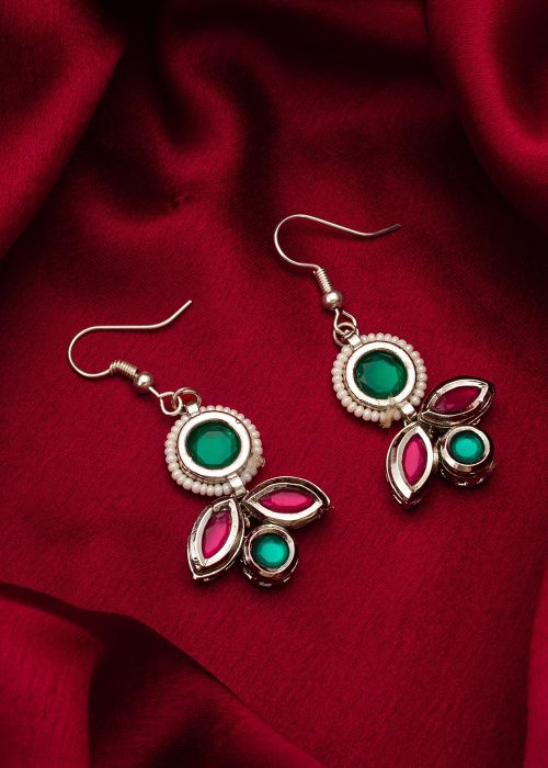 Multicolor Stone Work Dangler Earrings
