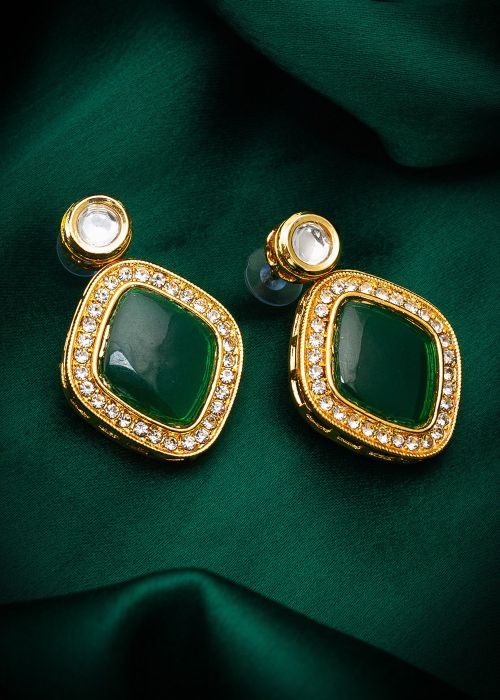Green Stone Sudded Studs
