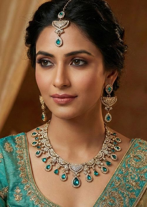 Turquoise Necklace Set With Stone Detailing