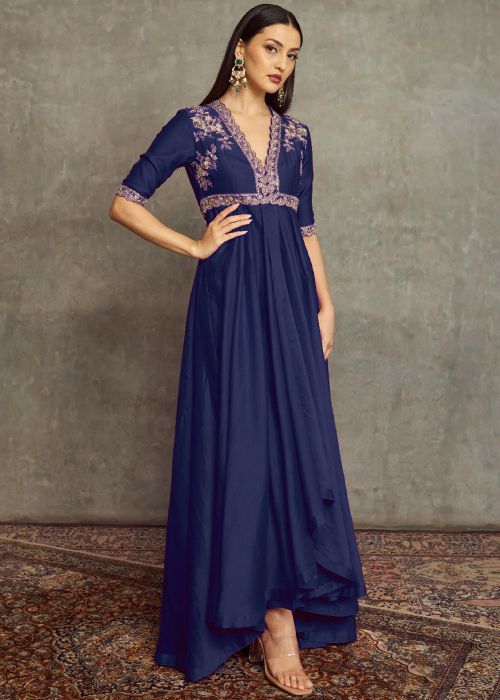 indian silk dresses online Designer Art Silk Indo Western Dresses Online Shopping USA, UK